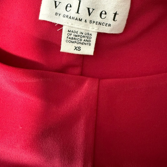 Velvet by Graham & Spencer Vibrant Red Dress Size XS - Picture 2 of 7